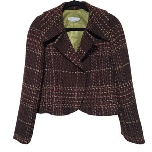 Garfield & Marks Wing Collar Jacket - 14 - Brown/Multi - Pre-Owned